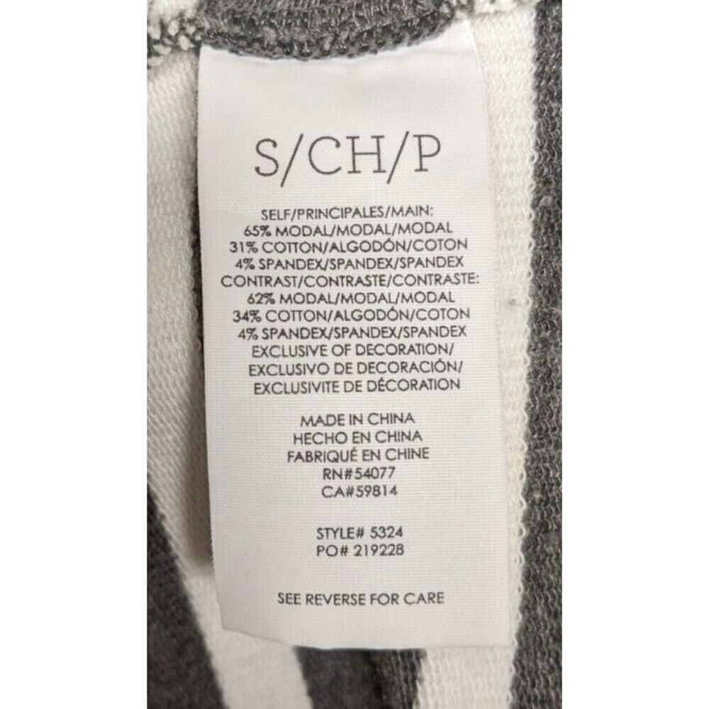 Cabi Women's Windward Striped Hooded Sweatshirt Top Gray/White # 5324 Size Small - Picture 9 of 9